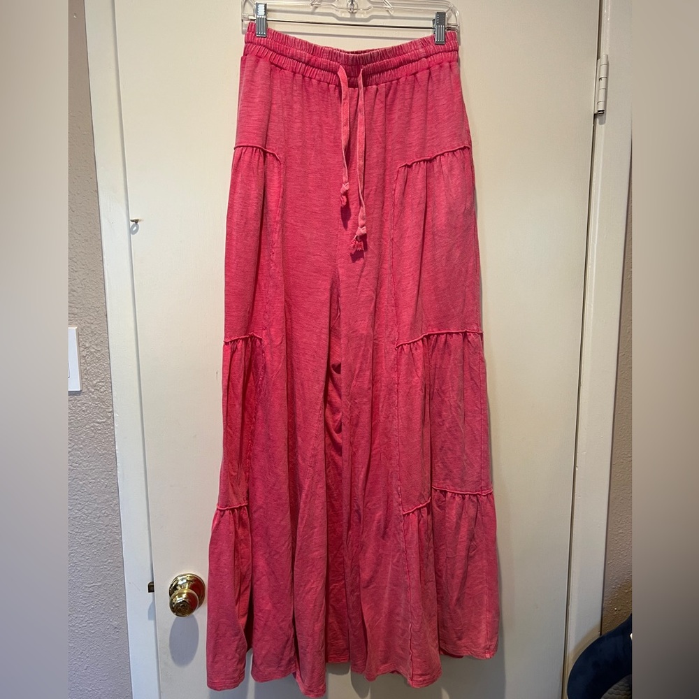 Oli & Hali Boho Tiered Wide Leg Comfy Pants Size Small